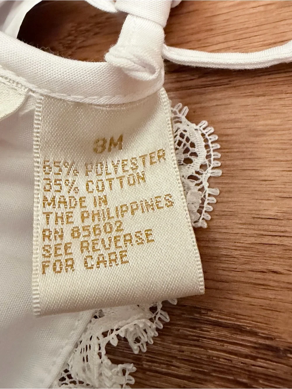 Smocked Classic White Lace-Trim Baby Bonnet